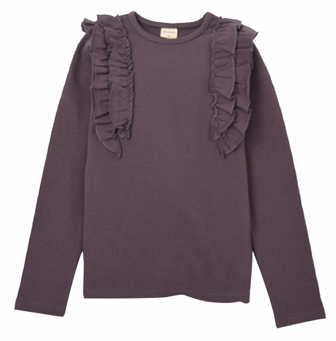 子供服 フリルトップス フリル トップス ロンT 長袖Tシャツ ココア バリエーション画像
