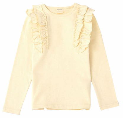 子供服 フリルトップス フリル トップス ロンT 長袖Tシャツ アイボリー バリエーション画像