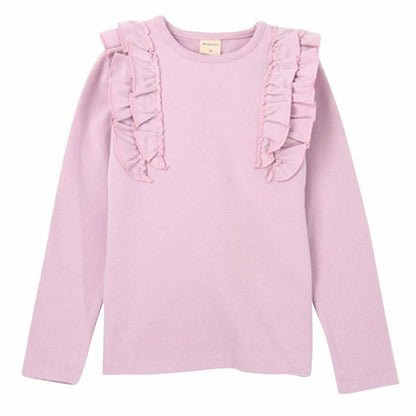 子供服 フリルトップス フリル トップス ロンT 長袖Tシャツ ラベンダー バリエーション画像