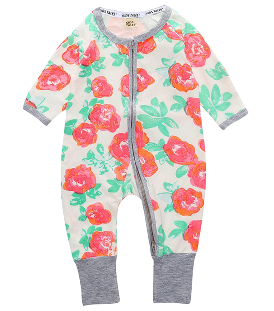 ベビー服 ジップアップ ファスナー カバーオール ロンパース 足つき 2104 バリエーション画像