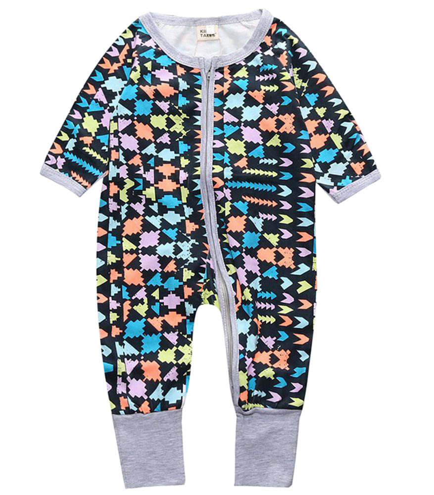 ベビー服 ジップアップ ファスナー カバーオール ロンパース 足つき 2106 バリエーション画像