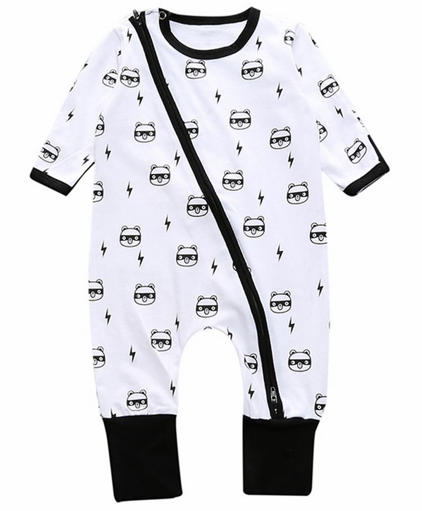 ベビー服 ジップアップ ファスナー カバーオール ロンパース 足つき 2163 バリエーション画像