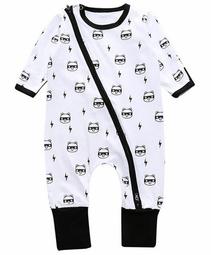 ベビー服 ジップアップ ファスナー カバーオール ロンパース 足つき 2163 バリエーション画像