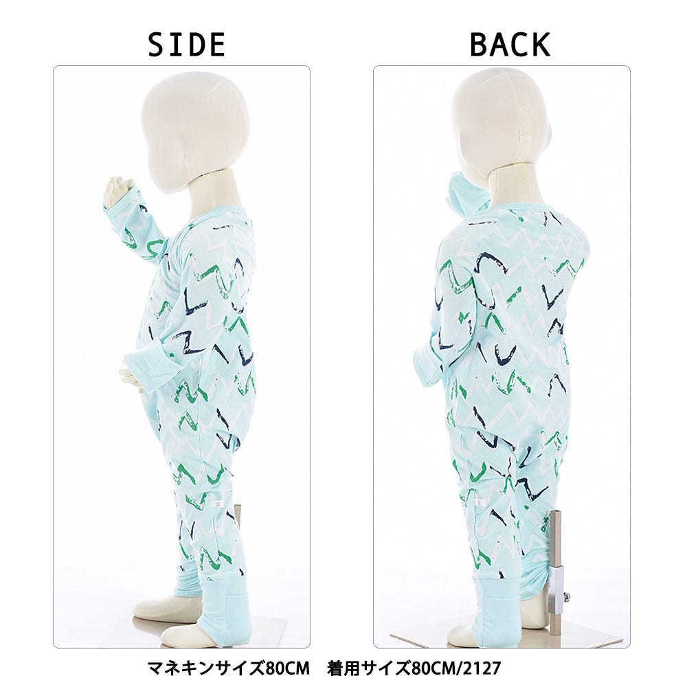 ベビー服 ジップアップ ファスナー カバーオール ロンパース 足つき 商品画像3