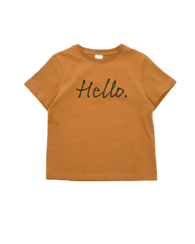 子供服 プリントTシャツ 女の子 男の子 半袖Tシャツ キッズ E-ブラウン バリエーション画像