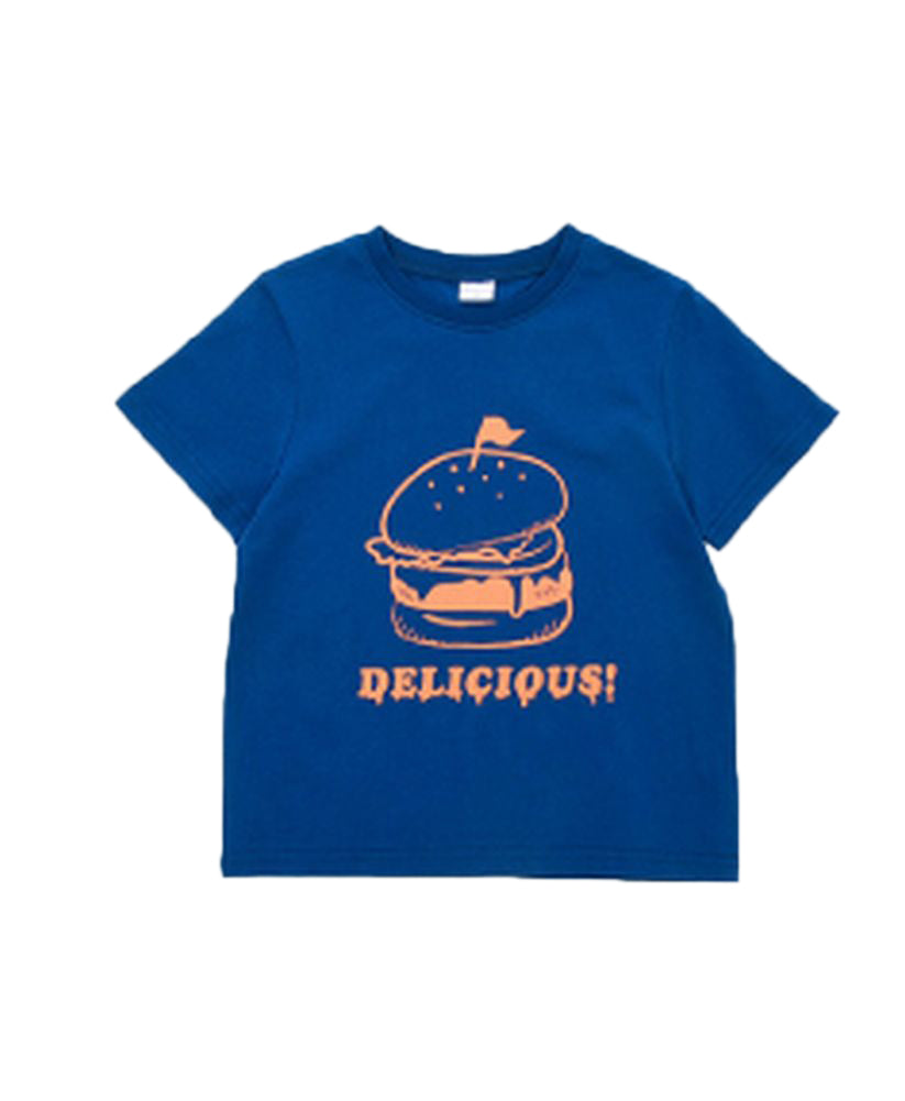 子供服 プリントTシャツ 女の子 男の子 半袖Tシャツ キッズ I-ネイビー バリエーション画像