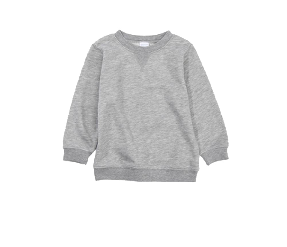 トレーナー 裏毛 長袖 子供服 キッズ ジュニア 杢グレー バリエーション画像