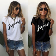 半袖Tシャツ ロゴTシャツ カットソー レディース トップス 春夏 モノトーン ラウンドネック クルーネック 白 黒 シンプル 定番 ロゴプリント カジュアル カッコイイ S M L XL 2XL 3XL 4XL 5XL