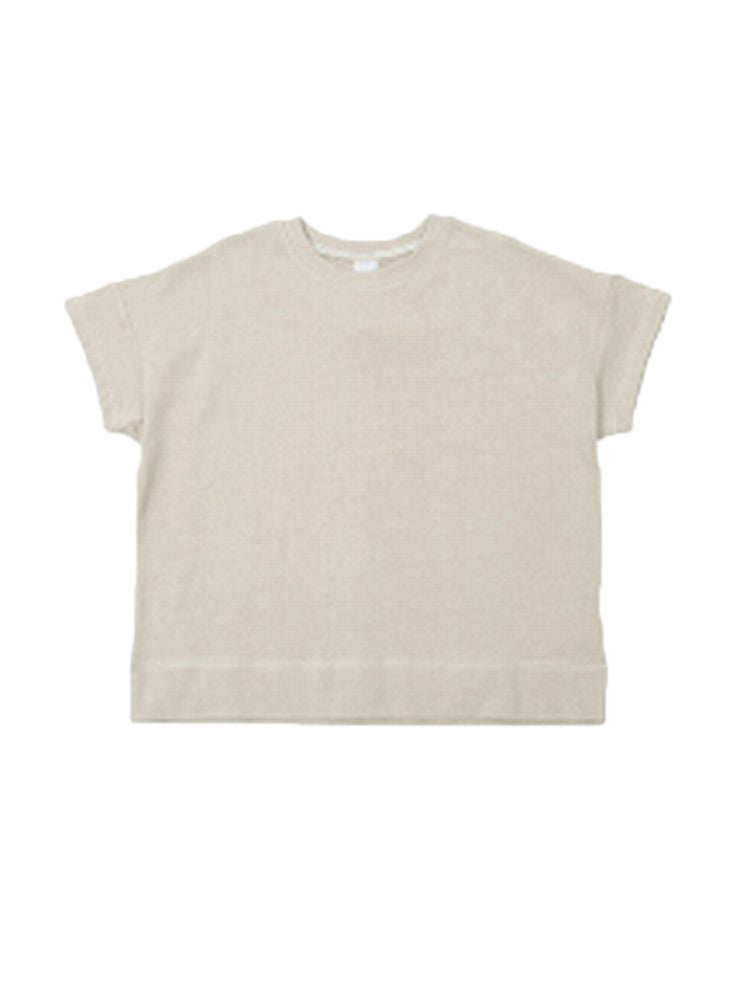 子供服 半袖Tシャツ Tシャツ 配色ステッチ 5分袖 キッズ グレージュ バリエーション画像