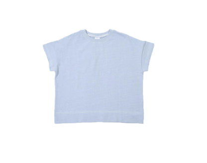 子供服 半袖Tシャツ Tシャツ 配色ステッチ 5分袖 キッズ アイスブルー バリエーション画像