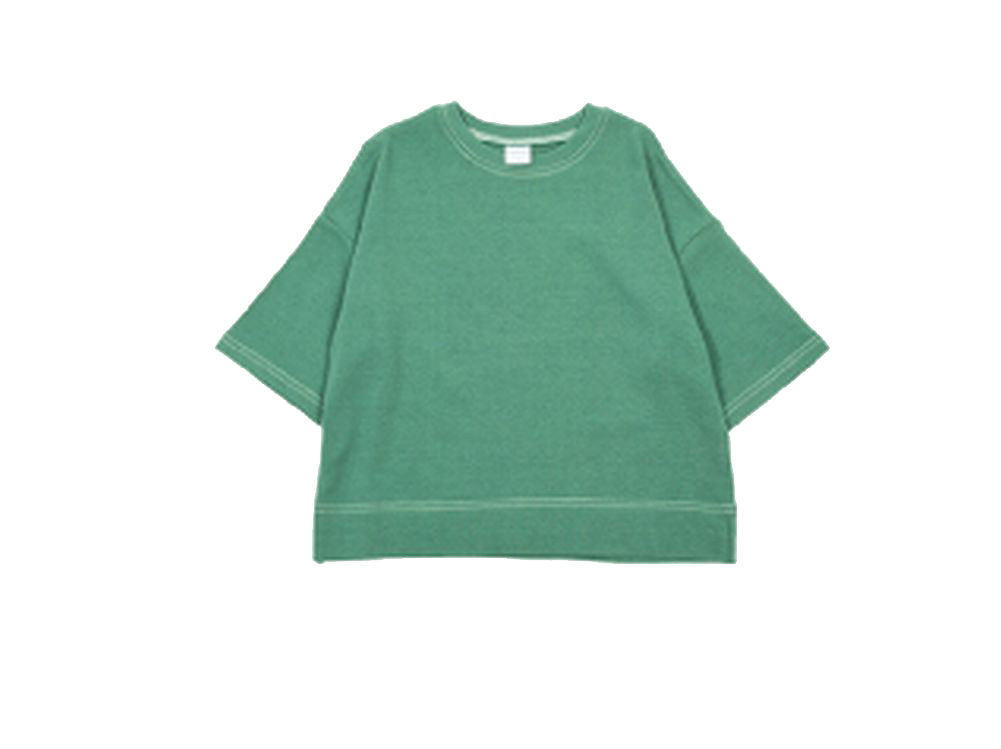 子供服 半袖Tシャツ Tシャツ 長袖Tシャツ 配色ステッチ 7分袖 くすみミント バリエーション画像
