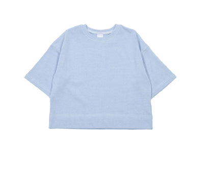 子供服 半袖Tシャツ Tシャツ 長袖Tシャツ 配色ステッチ 7分袖 アイスブルー バリエーション画像