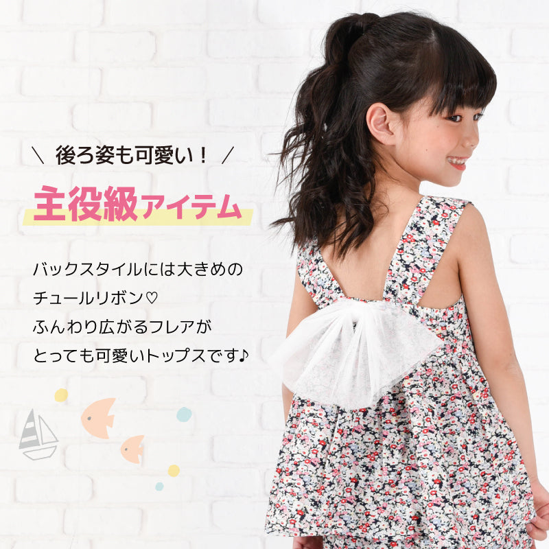 子供服 フレアトップス バックリボン ノースリーブ 女の子 かわいい 商品画像2