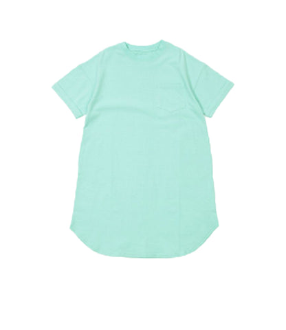 ワンピース Tシャツワンピース 子供服 ビッグシルエット 半袖 ガールズ ミント バリエーション画像
