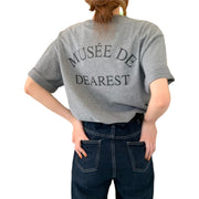 カットソー 半袖 レディース 女性 婦人 トップス Tシャツ 大きいサイズ ゆったり ラフ ラウンドネック ロゴ入り 英字入り 単色 プルオーバー シンプル おしゃれ カジュアル かわいい 着回し ベーシック お出かけ 黄 白 灰