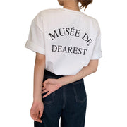 カットソー 半袖 レディース 女性 婦人 トップス Tシャツ 大きいサイズ ゆったり ラフ ラウンドネック ロゴ入り 英字入り 単色 プルオーバー シンプル おしゃれ カジュアル かわいい 着回し ベーシック お出かけ 黄 白 灰