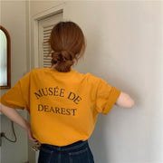 カットソー 半袖 レディース 女性 婦人 トップス Tシャツ 大きいサイズ ゆったり ラフ ラウンドネック ロゴ入り 英字入り 単色 プルオーバー シンプル おしゃれ カジュアル かわいい 着回し ベーシック お出かけ 黄 白 灰