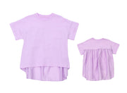 カットソー Tシャツ 異素材切り替え 半袖 子供服 キッズ ベビー ジュニア 女の子 ガールズ トップス かわいい フェミニン バックコンシャス こども服 子ども服 春服 夏服