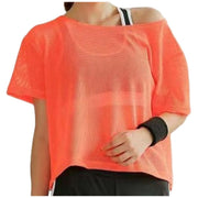 ヨガウェア 半袖Tシャツ メッシュ レディース トップス スポーツウェア ゆったり 速乾 吸汗 フィットネス ホットヨガ ダンス