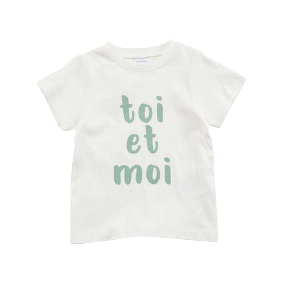 子供服 プリントTシャツ 女の子 男の子 半袖Tシャツ キッズ A-ホワイト バリエーション画像