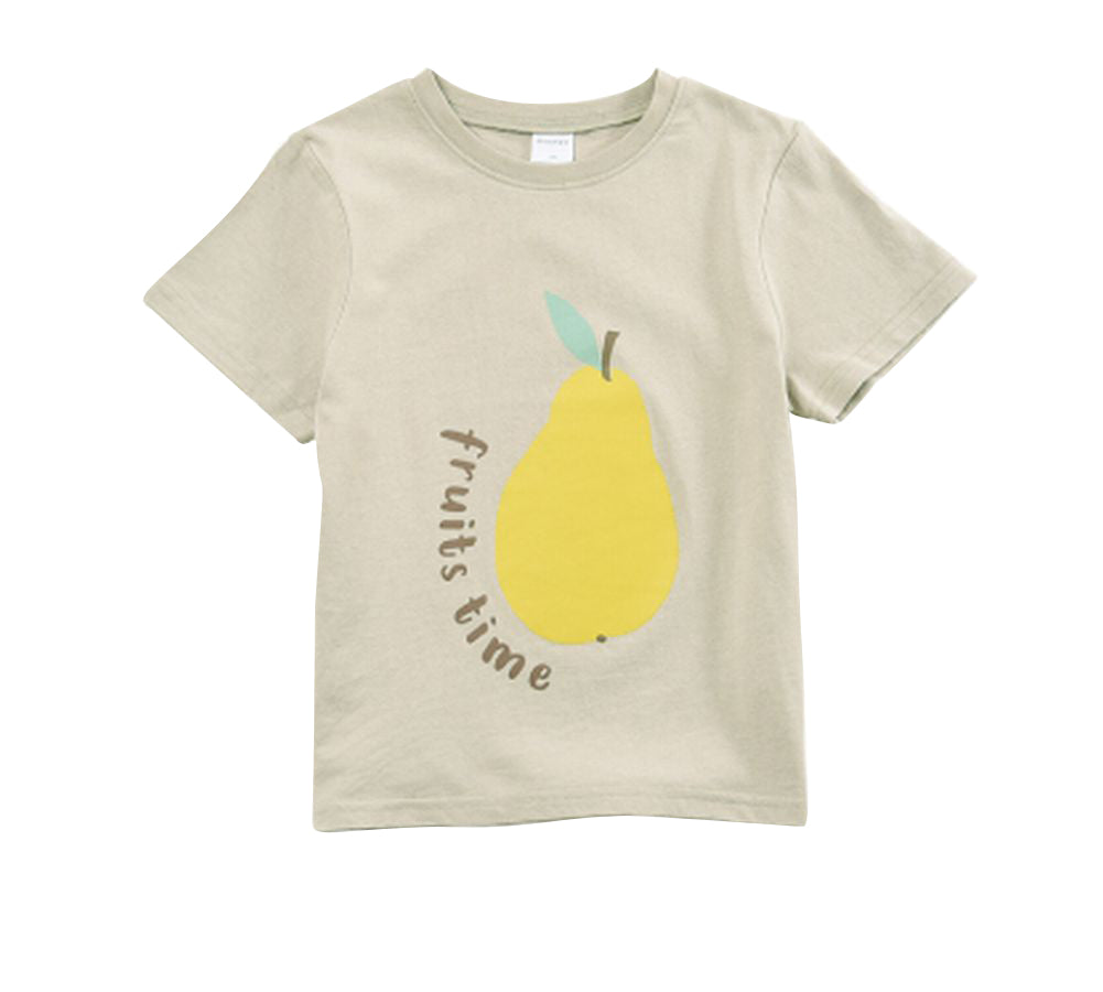 子供服 プリントTシャツ 女の子 男の子 半袖Tシャツ キッズ C-グレージュ バリエーション画像