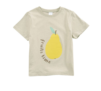 子供服 プリントTシャツ 女の子 男の子 半袖Tシャツ キッズ C-グレージュ バリエーション画像