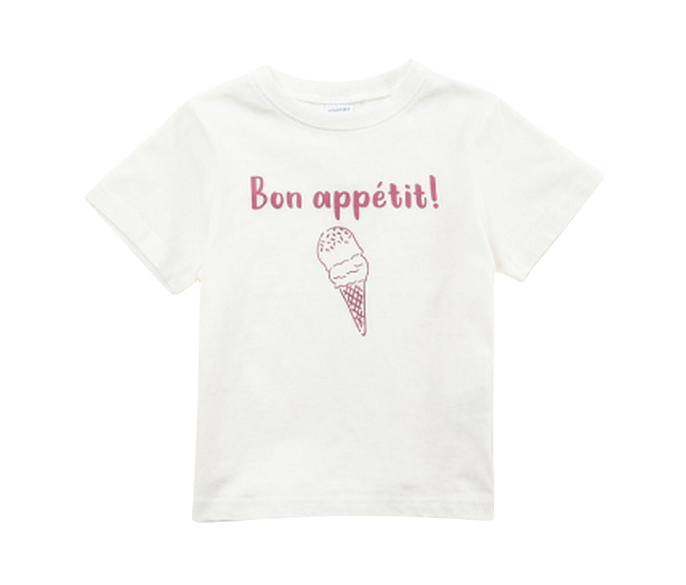 子供服 プリントTシャツ 女の子 男の子 半袖Tシャツ キッズ D-ホワイト バリエーション画像
