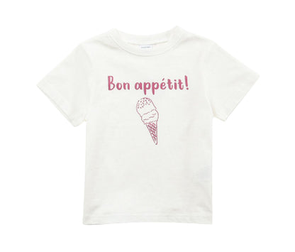 子供服 プリントTシャツ 女の子 男の子 半袖Tシャツ キッズ D-ホワイト バリエーション画像