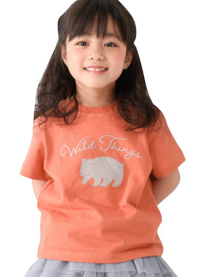 子供服 プリントTシャツ 女の子 男の子 半袖Tシャツ キッズ H-テラコッタ バリエーション画像