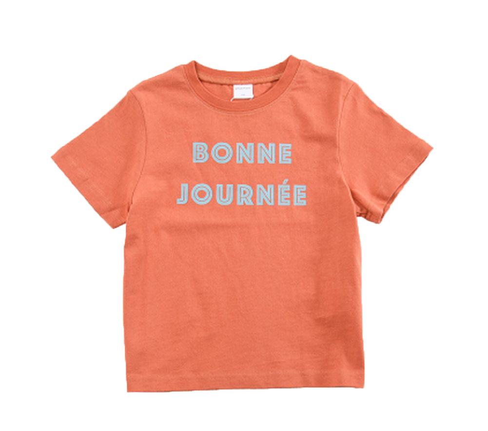 子供服 プリントTシャツ 女の子 男の子 半袖Tシャツ キッズ L-テラコッタ バリエーション画像