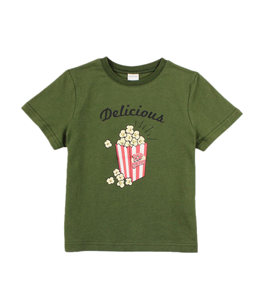 子供服 プリントTシャツ 半袖Tシャツ 女の子 男の子 キッズ D-ダークオリーブ バリエーション画像