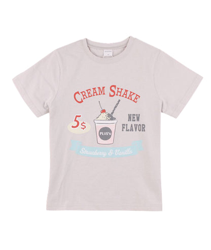 子供服 プリントTシャツ 半袖Tシャツ 女の子 男の子 キッズ F-ライトペールピンク バリエーション画像