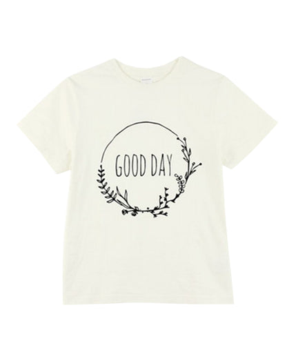 子供服 プリントTシャツ 半袖Tシャツ 女の子 男の子 キッズ G-アイボリー バリエーション画像