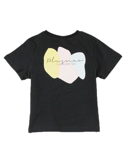 子供服 バックプリントTシャツ 半袖Tシャツ 男の子 女の子 キッズ C-ブラック バリエーション画像