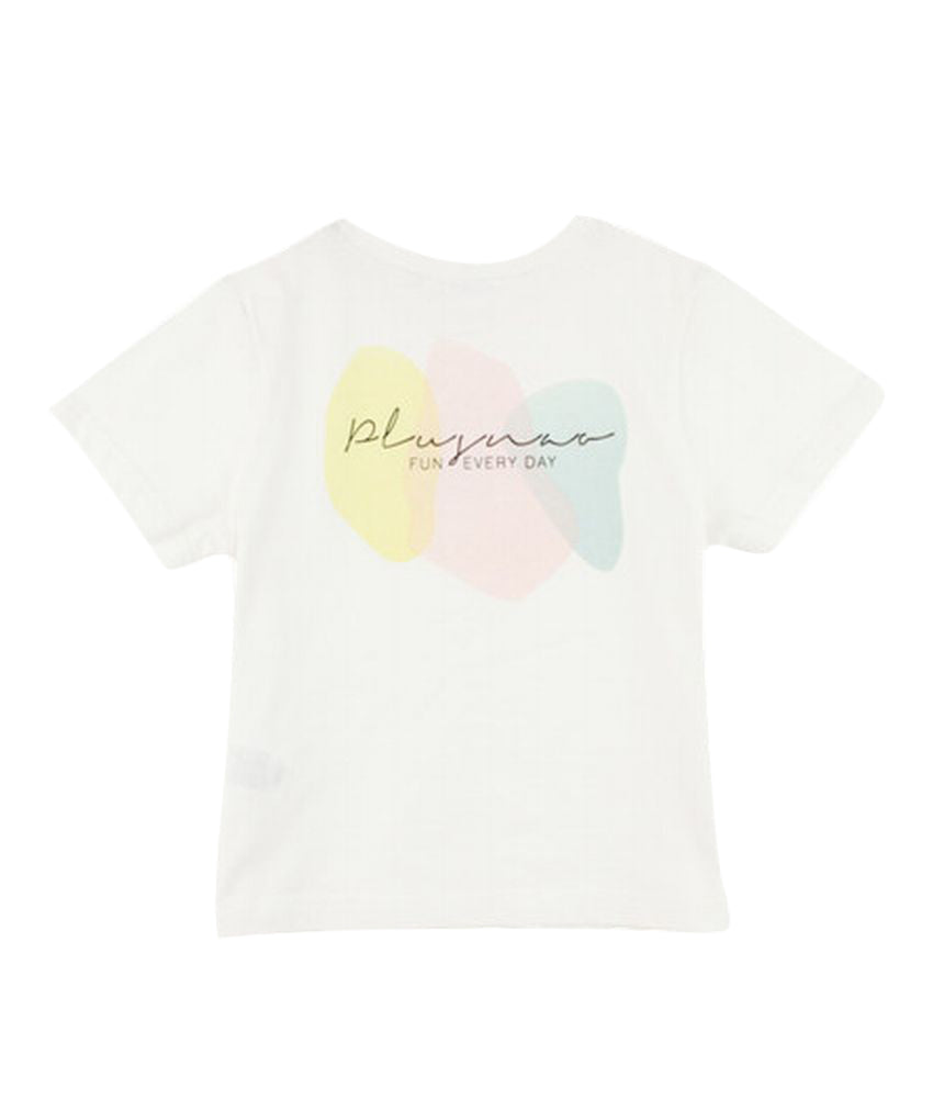 子供服 バックプリントTシャツ 半袖Tシャツ 男の子 女の子 キッズ C-ホワイト バリエーション画像