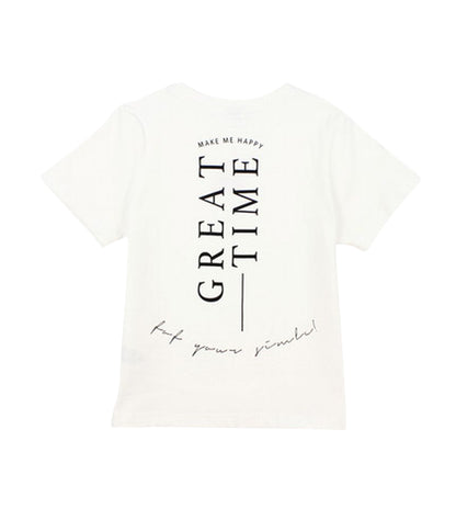 子供服 バックプリントTシャツ 半袖Tシャツ 男の子 女の子 キッズ D-ホワイト バリエーション画像