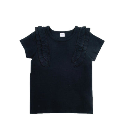 子供服 半袖 Tシャツ 女の子 ガールズ カットソー A-ブラック バリエーション画像