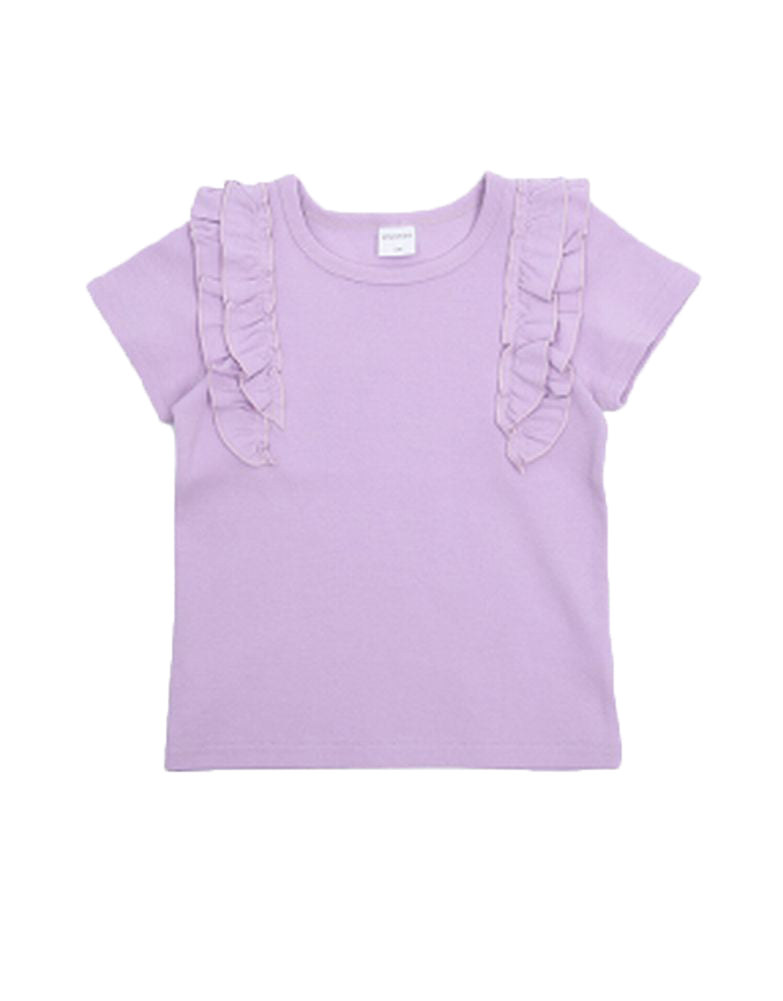 子供服 半袖 Tシャツ 女の子 ガールズ カットソー A-ラベンダー バリエーション画像