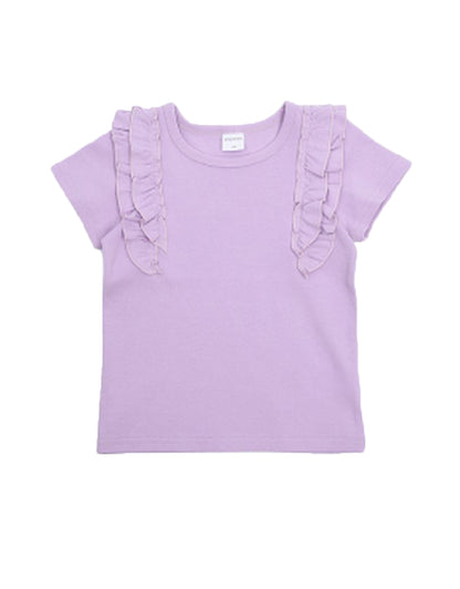 子供服 半袖 Tシャツ 女の子 ガールズ カットソー A-ラベンダー バリエーション画像