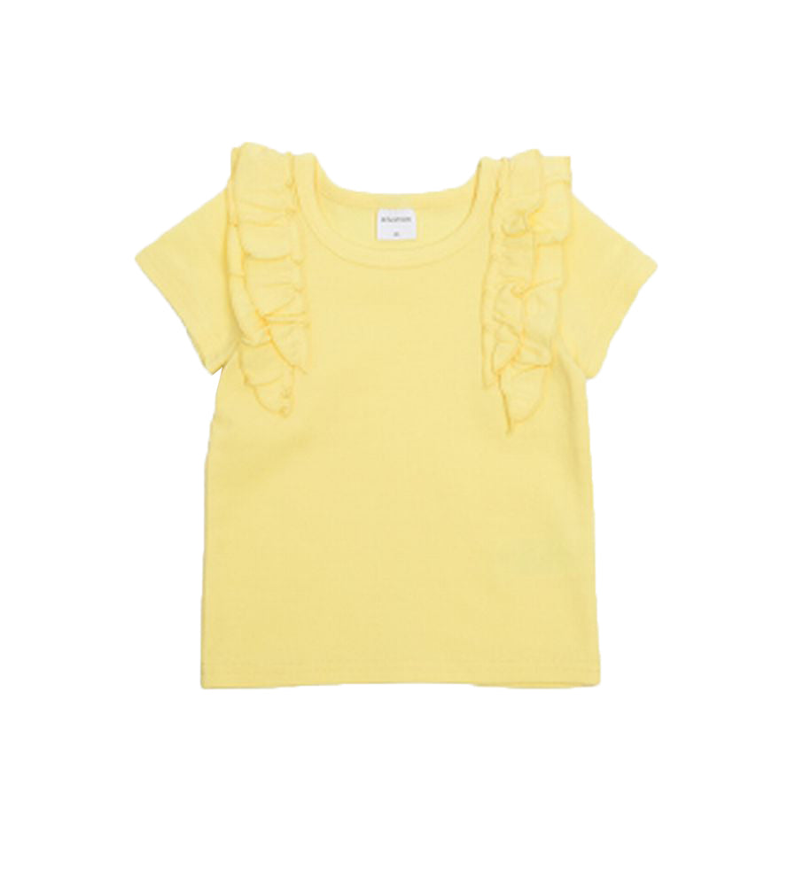 子供服 半袖 Tシャツ 女の子 ガールズ カットソー A-イエロー バリエーション画像