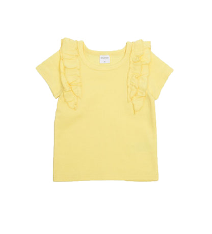子供服 半袖 Tシャツ 女の子 ガールズ カットソー A-イエロー バリエーション画像
