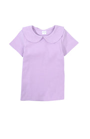子供服 半袖 Tシャツ 女の子 ガールズ カットソー フリル トップス 衿付き バックリボン フロントリボン キッズ ジュニア 春服 夏服 かわいい 着回し ヘビロテ 丸衿 子ども プラスナオ