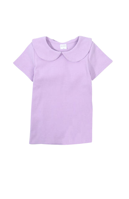 子供服 半袖 Tシャツ 女の子 ガールズ カットソー B-ラベンダー バリエーション画像