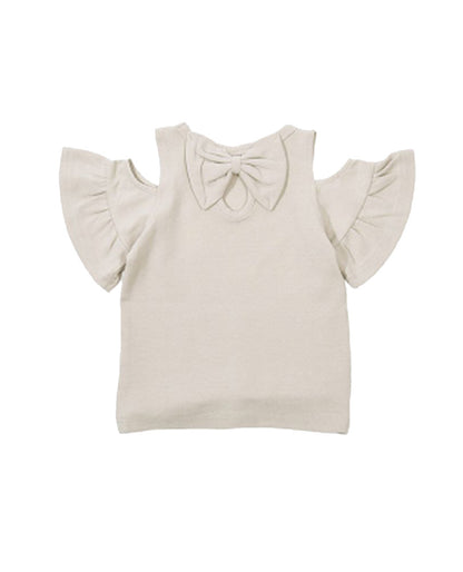 子供服 半袖 Tシャツ 女の子 ガールズ カットソー A-グレージュ バリエーション画像