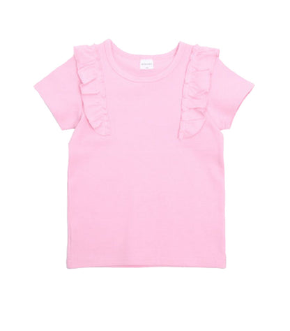 子供服 半袖 Tシャツ 女の子 ガールズ カットソー C-ピンク バリエーション画像