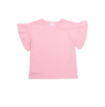 子供服 半袖 Tシャツ 女の子 ガールズ カットソー B-ピンク バリエーション画像