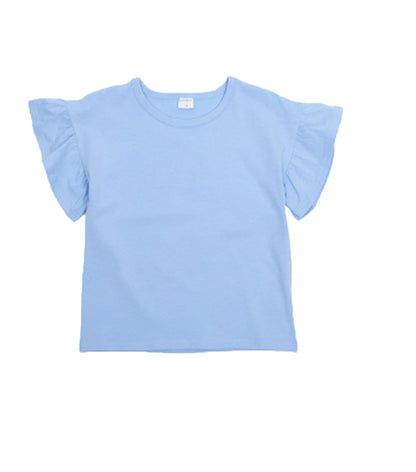 子供服 半袖 Tシャツ 女の子 ガールズ カットソー B-サックスブルー バリエーション画像