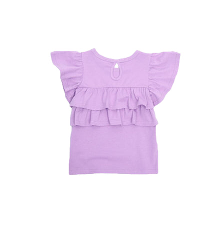 子供服 半袖 Tシャツ 女の子 ガールズ カットソー C-ラベンダー バリエーション画像