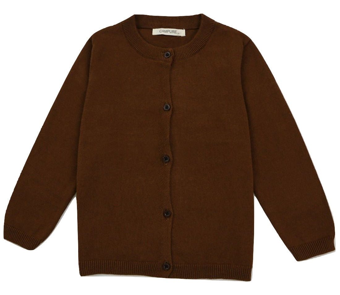 カーディガン 子供服 こども服 キッズ ベビー 長袖 ブラウン バリエーション画像