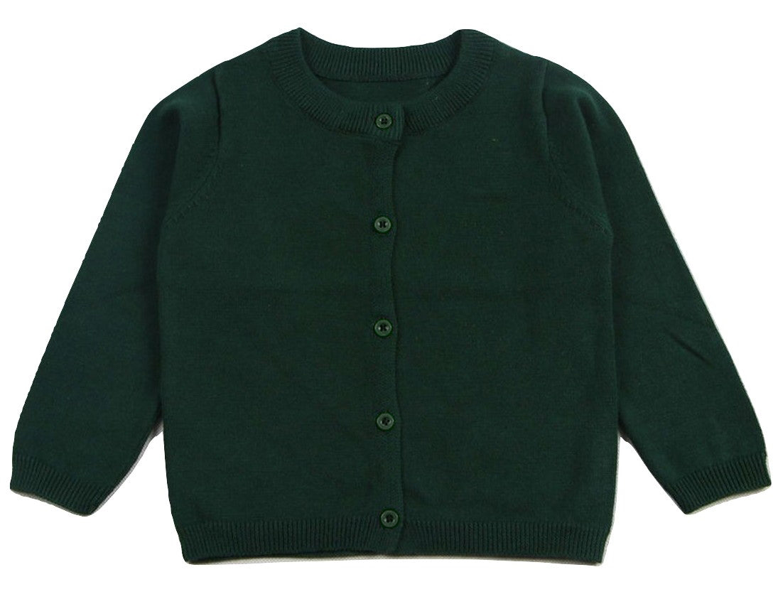 カーディガン 子供服 こども服 キッズ ベビー 長袖 ダークグリーン バリエーション画像